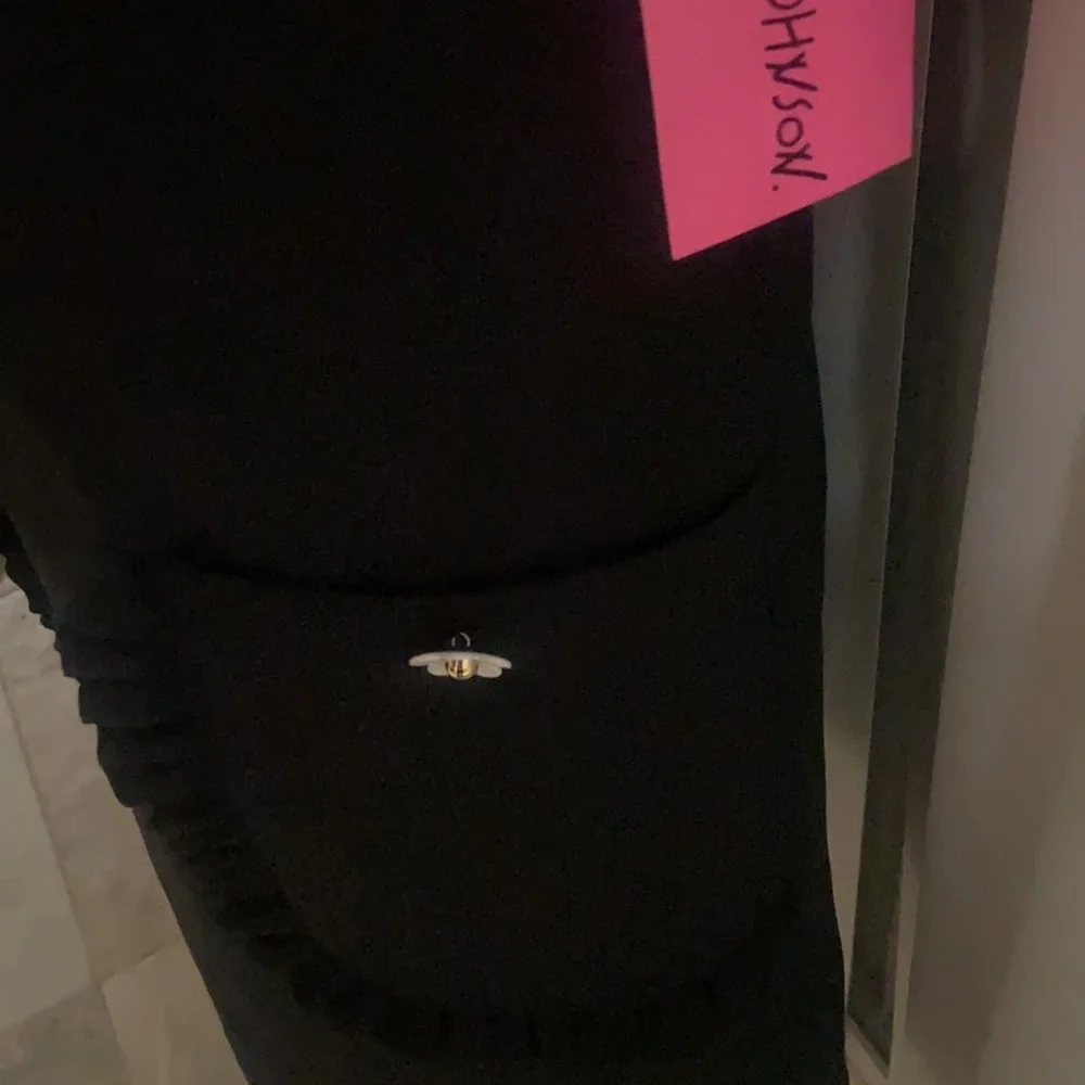 Betsey Johnson Licorice Sleeveless Floral Appliqué - Picture 4 of 6